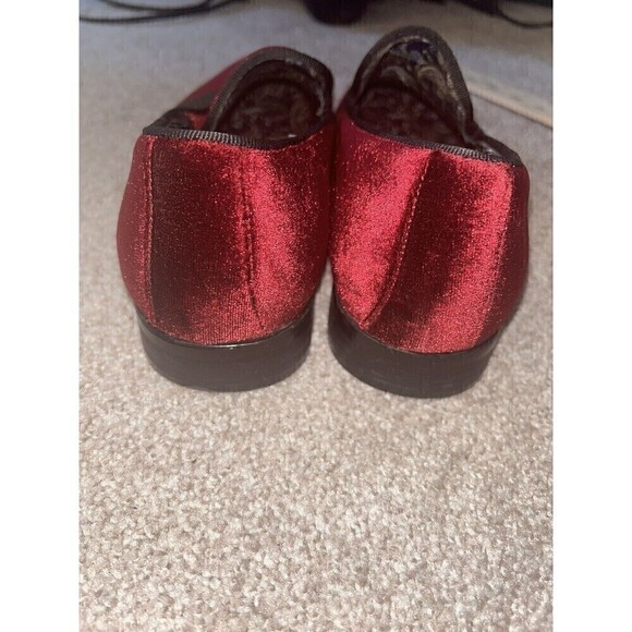 Enzo Romeo Red Mens Formal Tuxedo Slip On Loafer Velvet Dress Shoes 8.5 Party - Picture 4 of 7